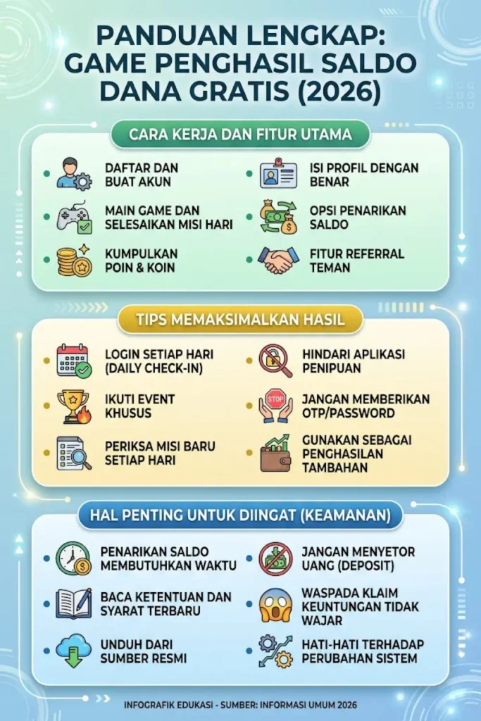 10 Game Terbaik Penghasil Saldo DANA Gratis 2026 Update Terbaru dan Cara Mudah Mendapatkan Penghasilan 