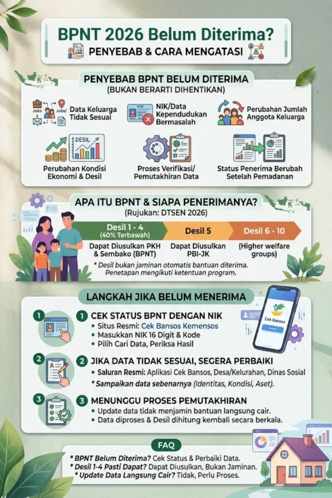 BPNT 2026 Belum Diterima? Cara Cek Status Penerima dan Perbaiki Data Bansos