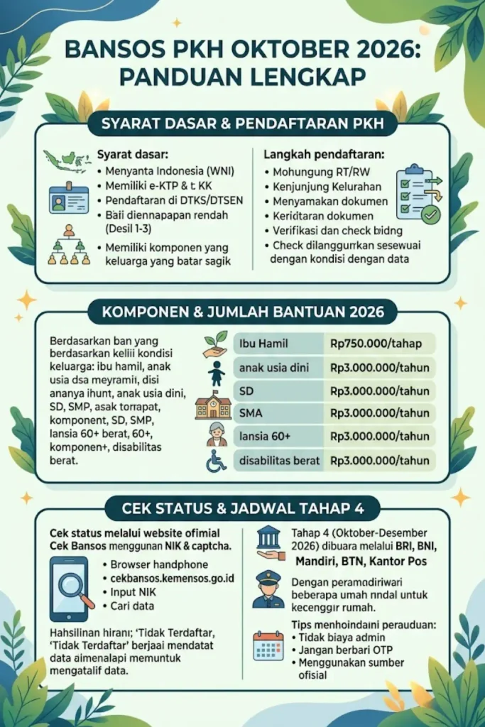 Bansos PKH Oktober 2026 Terbaru Syarat dan Jadwal Pencairan Lengkap Cek Sekarang