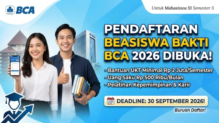 Beasiswa Bakti BCA 2026 Cara Daftar dan Syarat Kelayakan yang Perlu Diketahui
