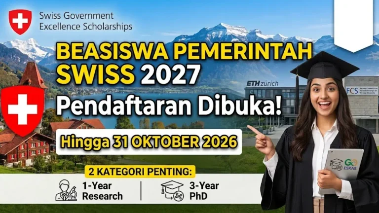 Beasiswa Pemerintah Swiss 2027 Buka Pendaftaran, Cek Syarat dan Cara Daftarnya
