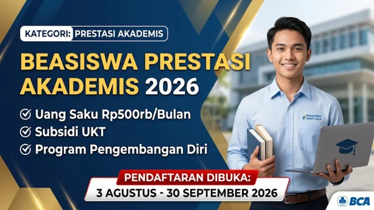 Beasiswa Prestasi Akademis 2026: Syarat, Besaran Bantuan dan Cara Daftar