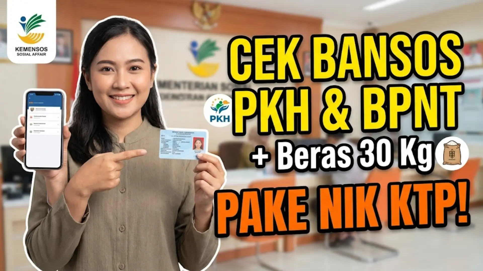 Cara Cek Bansos PKH, BPNT & Beras 30 Kg Pakai NIK KTP
