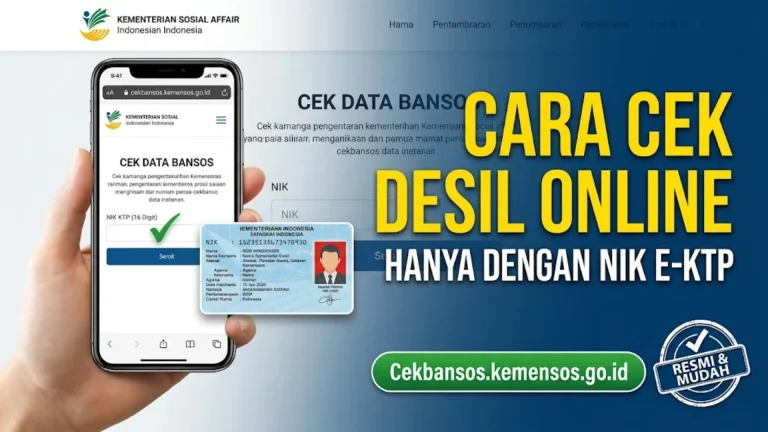 Cara Cek Desil Online di cekbansos.kemensos.go.id Via NIK e-KTP