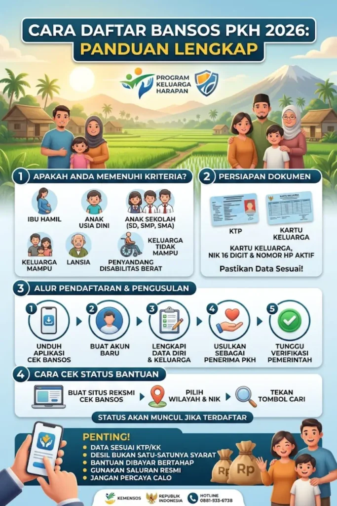 Cara Daftar Bansos PKH 2026 dan Kriteria Penerima yang Perlu Diketahui