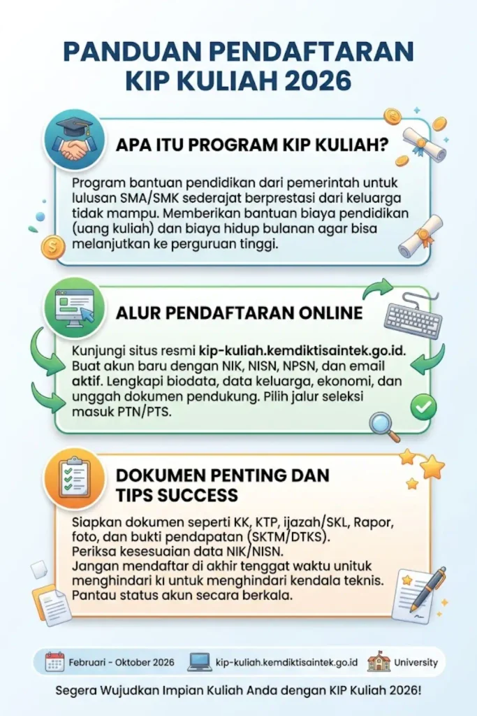 Cara Daftar Program KIP Kuliah 2026 dan Ketahui Kriteria Kelayakan serta Informasi Lengkapnya