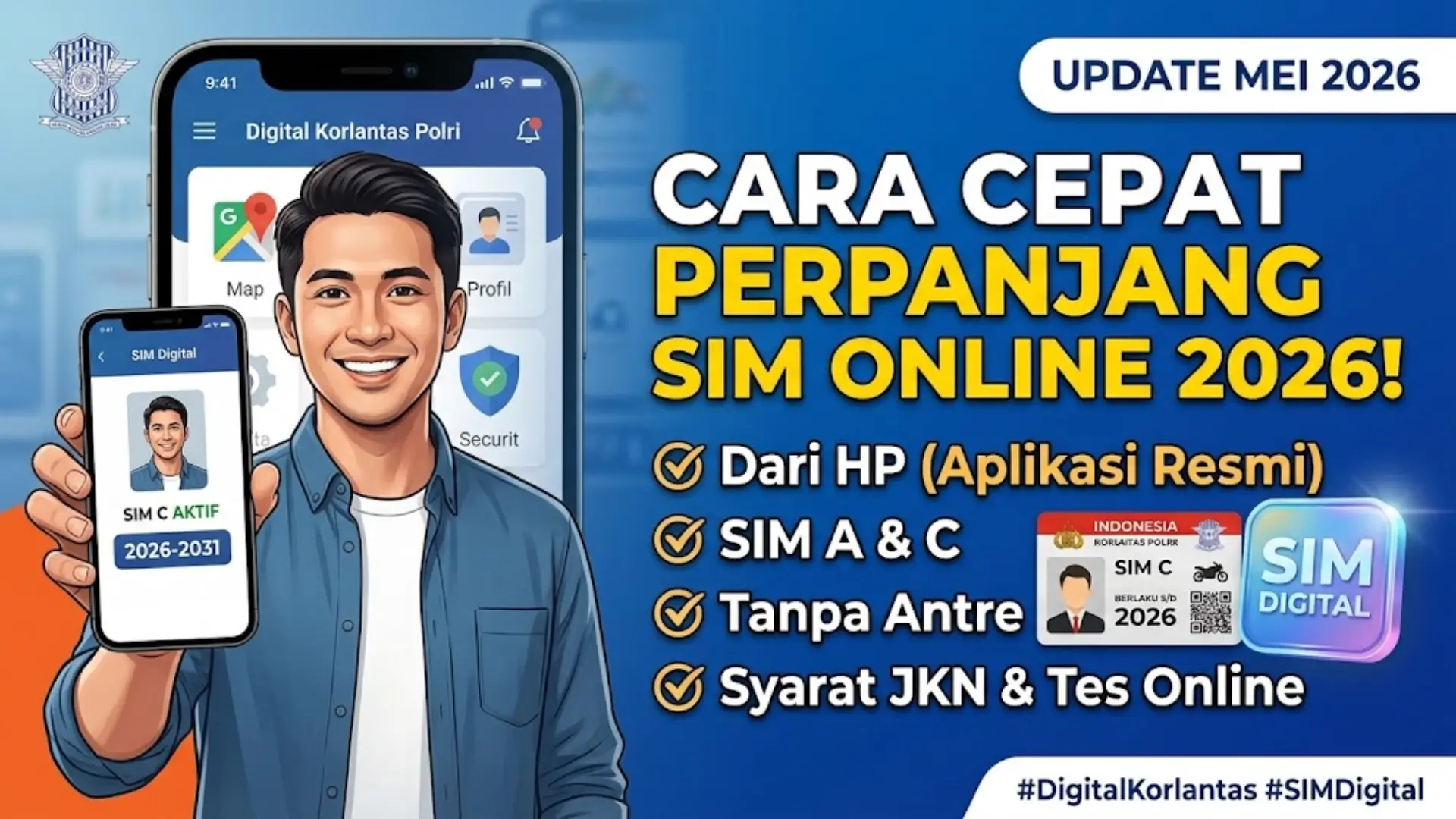 Cara Perpanjang SIM Online 2026 dari HP: Syarat, Biaya dan Langkah Pengajuan