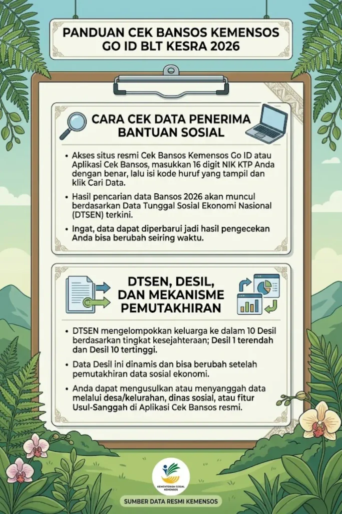 Cek Bansos Kemensos Go ID BLT Kesra 2026 Cara Cek Status Penerima dengan NIK KTP