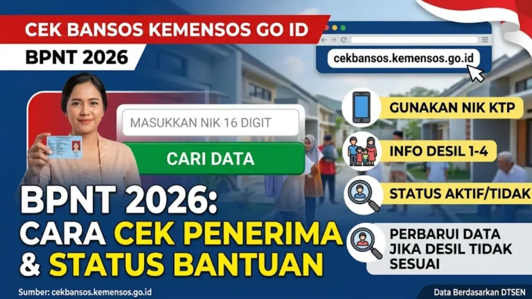 Cek Bansos Kemensos Go ID BPNT 2026 Cara Cek Penerima dan Status Bantuan