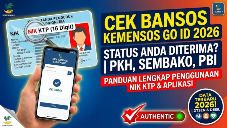 Cek Bansos Kemensos Go ID NIK KTP 2026 Cara Cek Penerima Bansos Online
