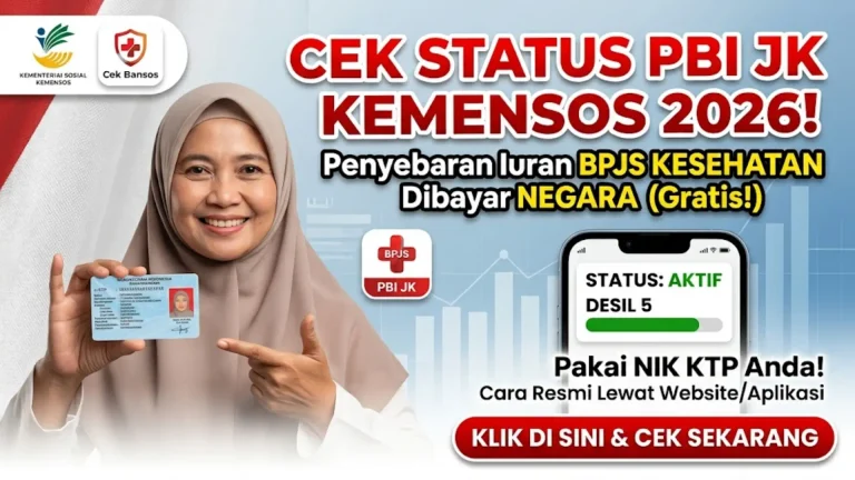 Cek Bansos Kemensos Go ID PBI JK 2026 Cara Cek Status Penerima dengan NIK KTP