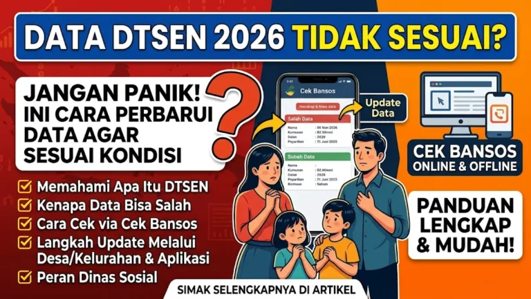 DTSEN 2026 Tidak Sesuai? Cara Perbarui Data agar Status Penerima Bansos Kembali Tepat