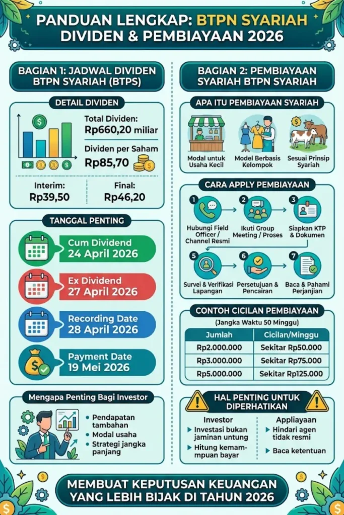 Jadwal Dividen BTPN Syariah 2026 Cara Mudah Ajukan Pembiayaan dan Informasi Lengkap Cicilan