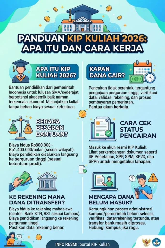 KIP Kuliah 2026: Cara Cek Status Pencairan dan Besaran Bantuan