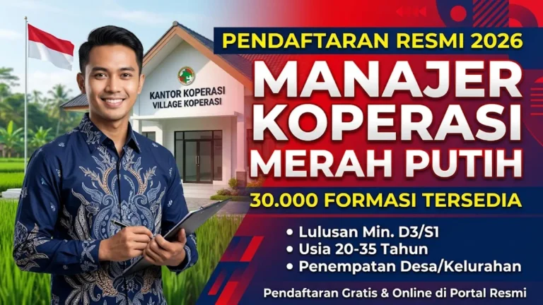 Manajer Koperasi Merah Putih 2026 30.000 Formasi Cek Syarat dan Cara Pendaftaran
