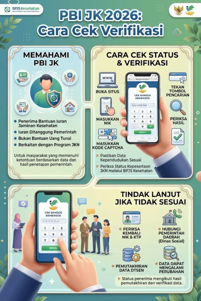 PBI JK 2026 Cara Cek Verifikasi dan Registrasi Penerima Jaminan Kesehatan