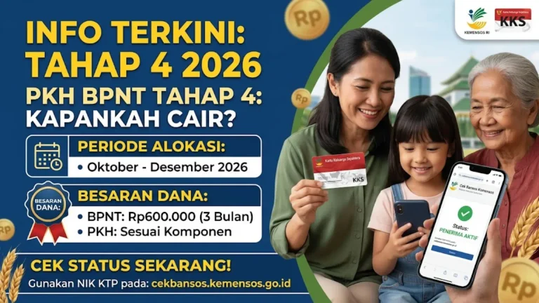 PKH BPNT Tahap 4 2026 kapan cair? Cek Jadwal, Nominal dan Status Penerima