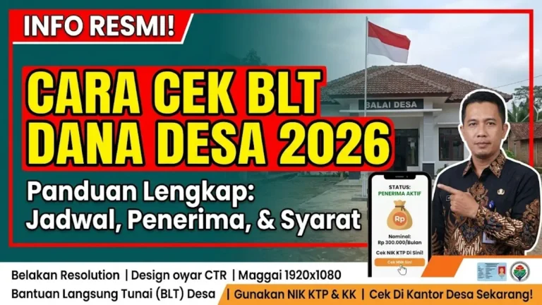 BLT Dana Desa 2026 Kapan Cair? Cek Jadwal, Syarat Penerima, dan Cara Cek Lewat HP