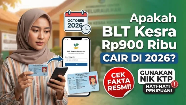 BLT Kesra Rp900 Ribu 2026: Cara Cek Nama Penerima dengan NIK KTP