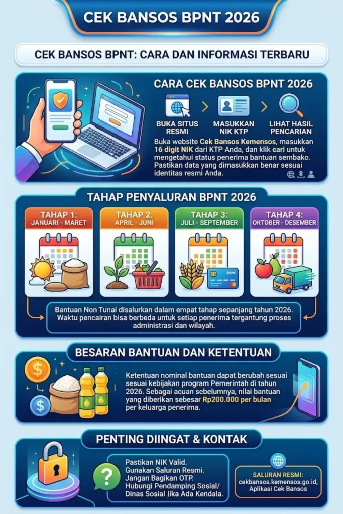 Cek Bansos BPNT 2026 untuk Mengetahui Status Bantuan Sembako