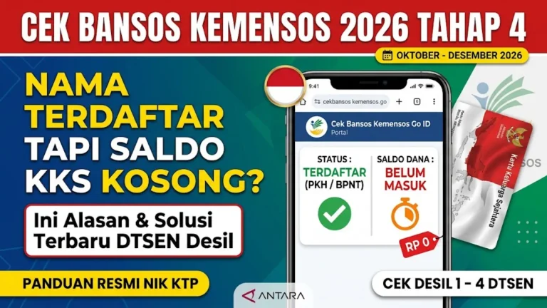 Cek Bansos Kemensos Go ID 2026 Tahap 4: Arti Status Penerima Saat Dana Belum Masuk