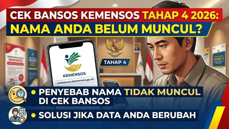 Cek Bansos Kemensos Go ID 2026 Tahap 4: Kenapa Nama Penerima Belum Muncul?
