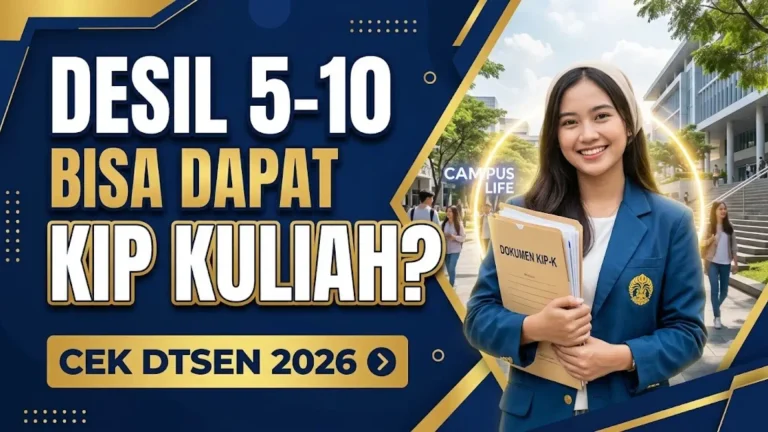Desil KIP Kuliah 2026: Apakah Desil 5–10 Bisa Lolos? Ini Syarat dan Cara Verifikasi Faktual