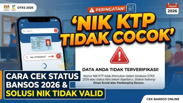 NIK KTP Tidak Cocok Saat Cek Bansos 2026? Ini Cara Mengatasinya