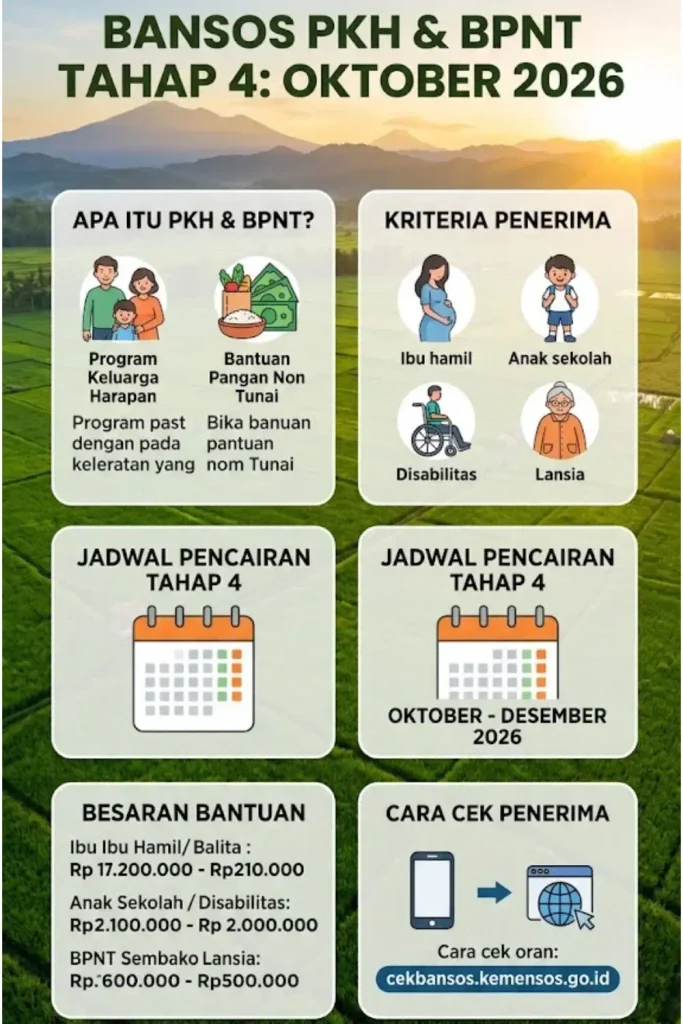 Update Pencairan PKH-BPNT Tahap 4 Oktober 2026 Daftar Wilayah yang Sudah Cair